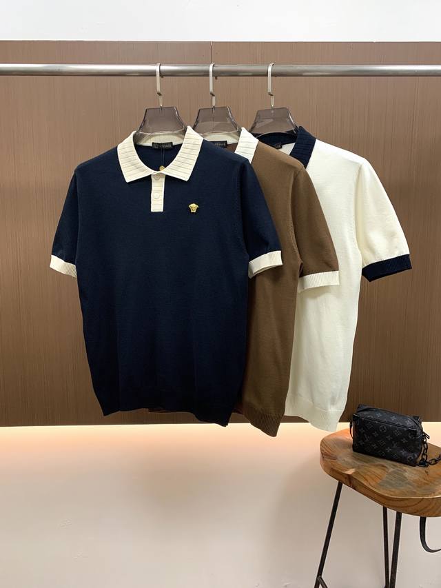p230范思哲2026春夏新款男士顶级针织短袖T恤，品牌最新设计元素！既不单调也不复杂,恰到好处的展现品味！客供定制伊力特顶级原版专属面料！透气舒适透气根本不在