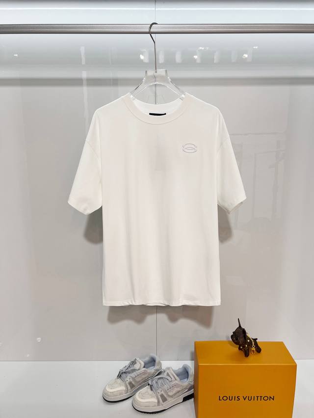 120 Balenciaga 巴黎世家 高品质320克圆领短袖T恤 品牌经典 后背双环拼接贴布刺绣字母Logo 2026Ss早春官方同步 高版本 高品质 时尚个