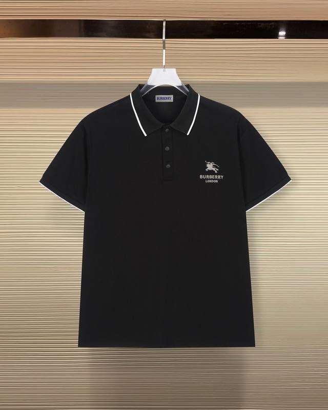110 Burberry*巴宝莉 经典款胸前字母Logo精美刺绣短袖polo衫精品顶级品质工艺三标齐全 100%冰丝锌玉纤维 50%棉50%聚酯纤维 平方克重2