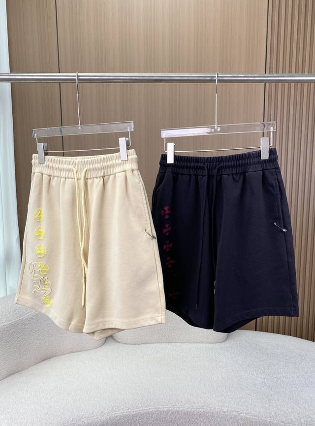 p230 Chrome Hearts 克罗心 限定十字贴布刺绣休闲短裤 高街潮牌天花板｜春夏刚需百搭神裤 自带复古街头松弛感，男生女生都能轻松驾驭，日常穿搭氛围
