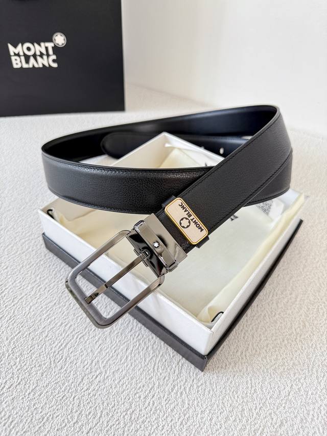 品名：万宝龙 Montblanc原单 腰带 皮带p210 型号：针扣，新款原版经典精品针式扣头，实物拍摄，原版头层牛皮 材料：百分百头层牛皮，保证真皮。双面可用
