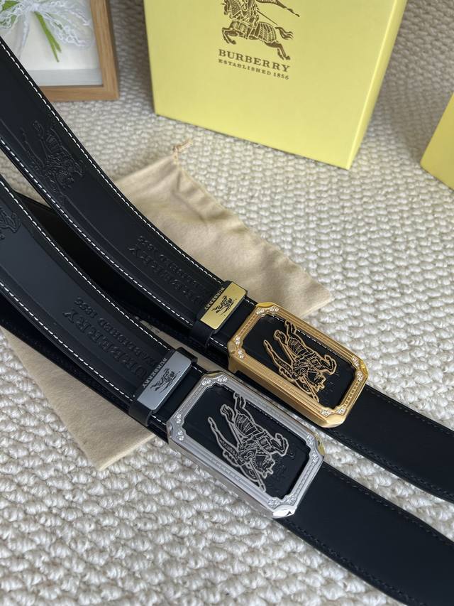: Burberry Original P270 Material: 100% Top-Grain Cowhide Belt, Guaranteed Genu