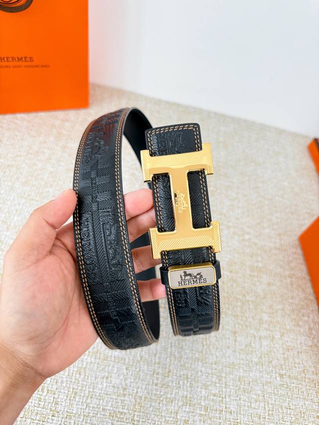 : Hermes Belt, Original P200 Model: Hook buckle, classic pure steel buckle, doub : Hermes Belt, Original P200 Model: Hook buckle, classic pure steel buckle, doub
