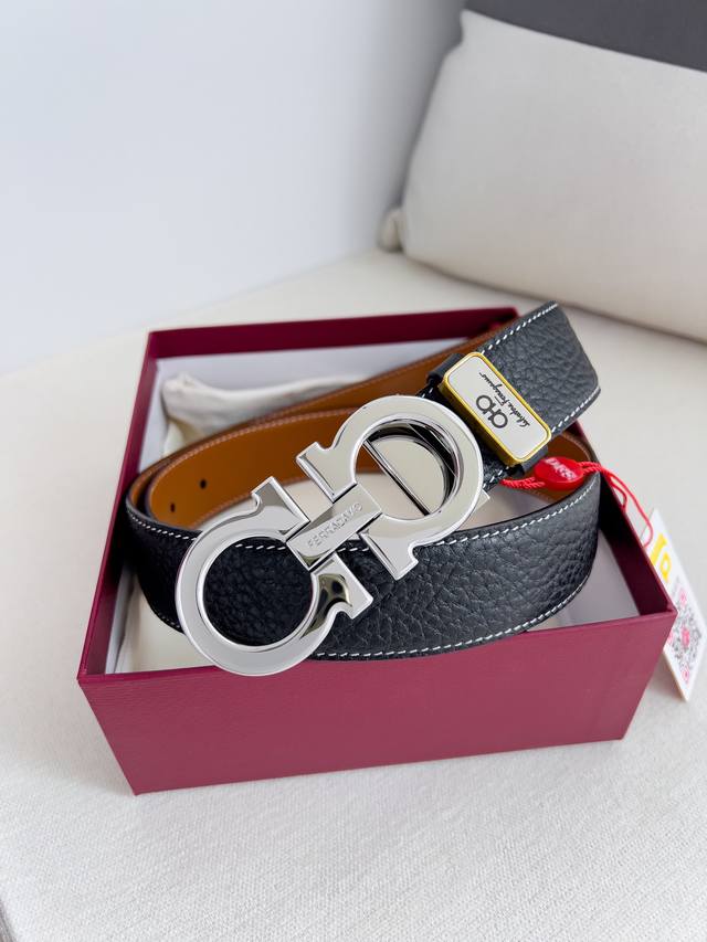 Product Name: Ferragamo Belt, Original P200 Model: Hook, Classic Buckle Made of