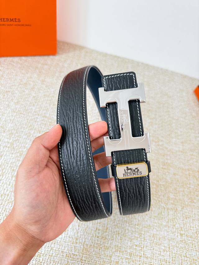 : Hermes Belt, Original P200 Model: Hook buckle, classic pure steel buckle, doub : Hermes Belt, Original P200 Model: Hook buckle, classic pure steel buckle, doub