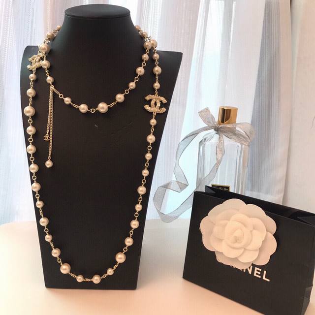 p140, Item No. Xxl0835, Pearl Long Necklace. Timeless and stylish, especially wh