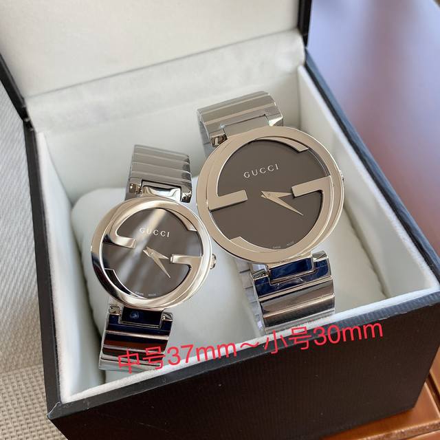 p820 Original Box: 30 Authentic Gucci Double G Watch, Medium 37mm ~ Small 30mm,