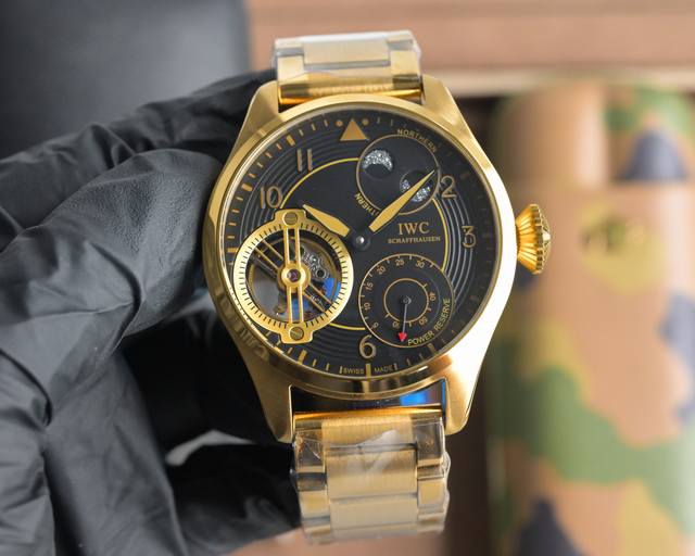 White 680 Gold 910 IWC Little Prince Pilot's Watch, Constant Force Tourbillon!!