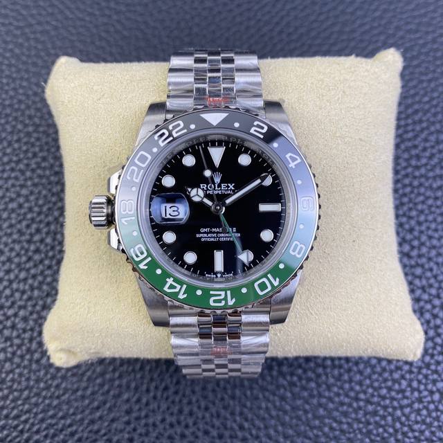 3190Ow厂 劳力士 官方新品 雪碧圈左撇子 格林尼治Gmt 3186机芯 40Mm 904精钢