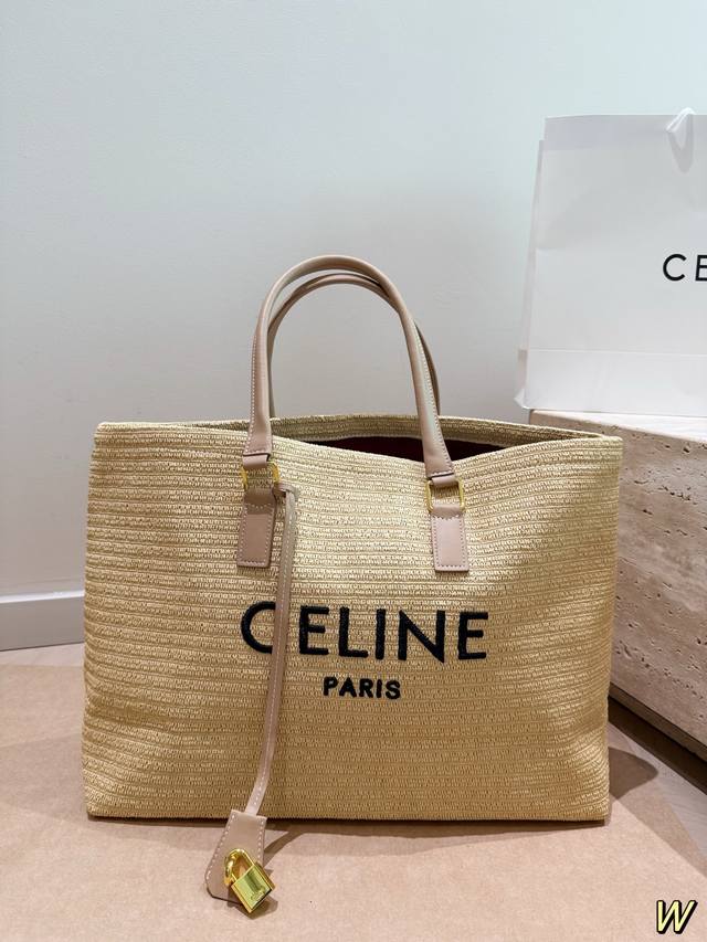 p290 Celine草编购物袋40×31Cm无盒