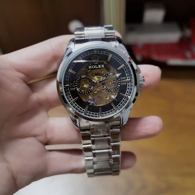 Stainless Steel Strap with Butterfly Clasp, White P160; All Black, Two-Tone P16