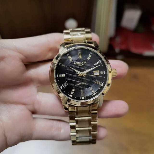 刚p170，皮p140，新款Longines -浪琴，简约时尚，商务休闲百搭腕表！全自动机械机芯，日历窗口显示，真空电镀，超强矿物质玻璃，精密防水 ，直径：42