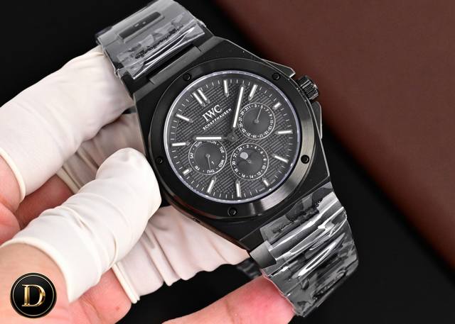 White 1400-Gold 1890 New IWC Ingenieur Perpetual Calendar Watch, the most compl