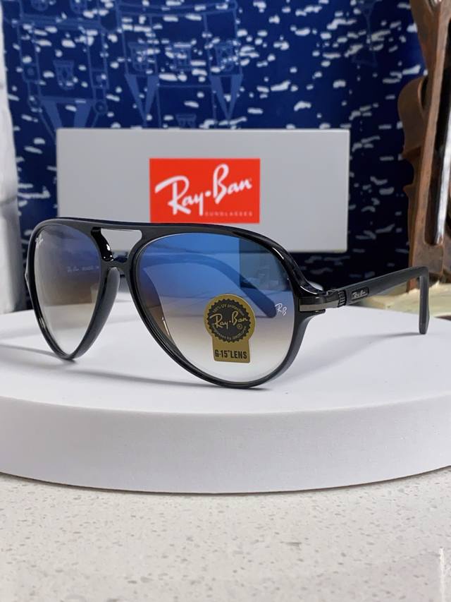 p130 Rayban雷朋 2026新款钢化玻璃墨镜男士大框太阳眼镜遮阳防紫外线防风沙骑车蛤蟆镜 Rb8055 Size:58口16-138