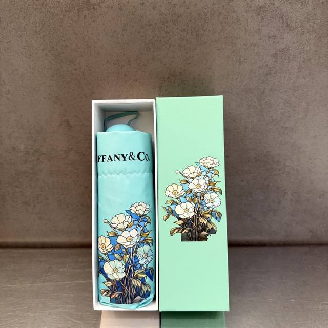 p70 Tiffany 蒂芙尼 新款 五折 折叠晴雨伞 时尚原单代工品质 细节精致 看得见的品质 打破一成不变 色泽纯正艳丽！