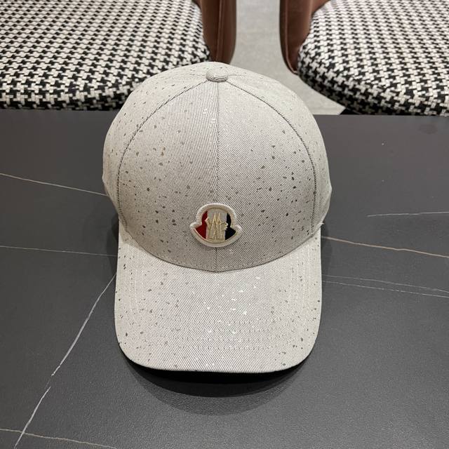 p80 Moncler sequined baseball cap, new style, women's hat, all-season sun hat, t