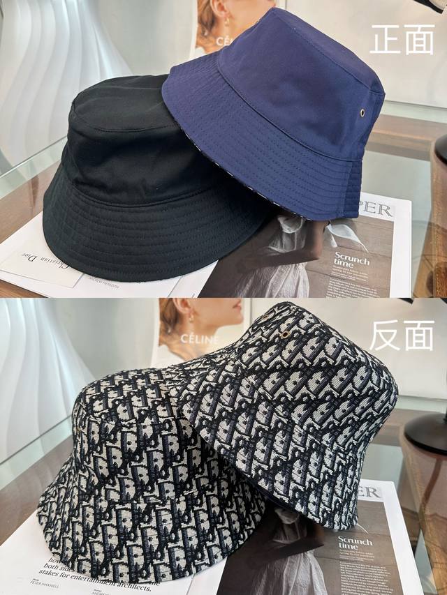 70 Dior official website latest Dior logo bucket hat, super high sun protection