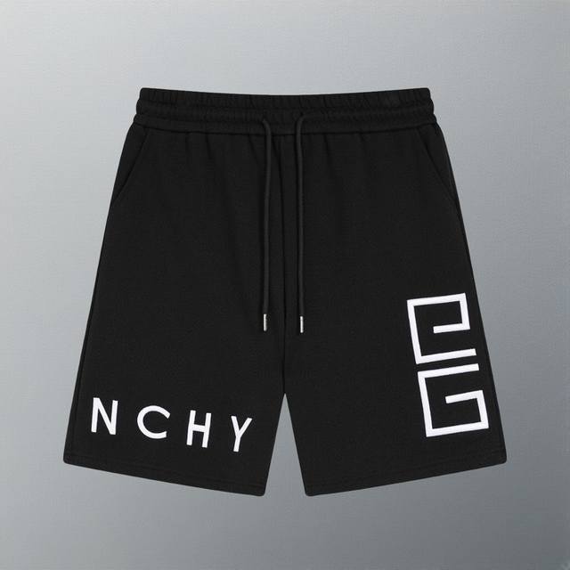 p120 High-quality Givenchy classic letter embroidered five-quarter pants, same s p120 High-quality Givenchy classic letter embroidered five-quarter pants, same s