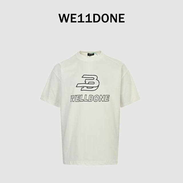 Local pickup 160 We11Done online data style distressed letter print unisex short