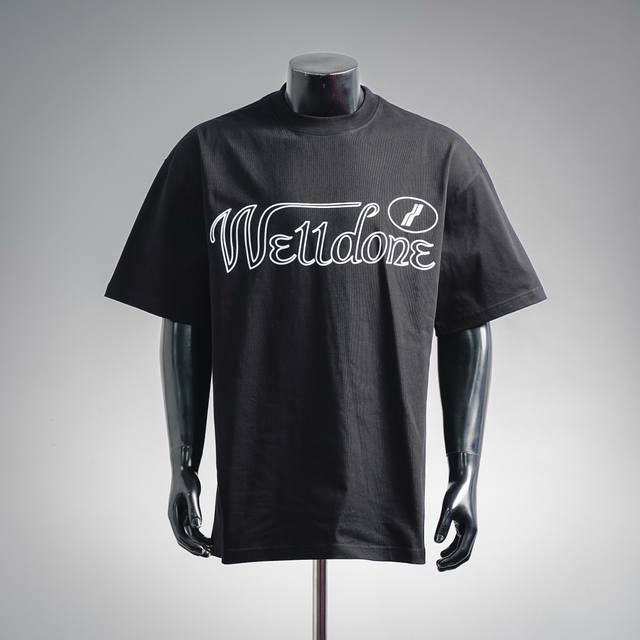 Local pickup 160 We11Done classic data style celebrity logo letter print short-s