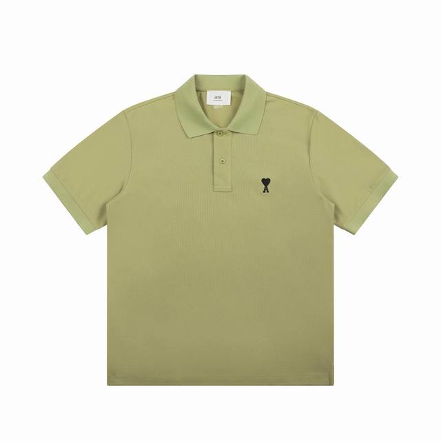 Local Pickup: 160 Ami Paris 2026Ss Heart-Shaped Spring/Summer Short-Sleeve Polo