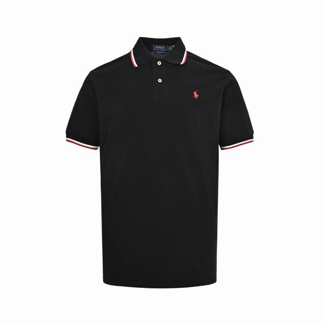 Local Pickup: 180 Ralph Lauren Striped Collar Polo Short-Sleeve T-Shirt with Emb