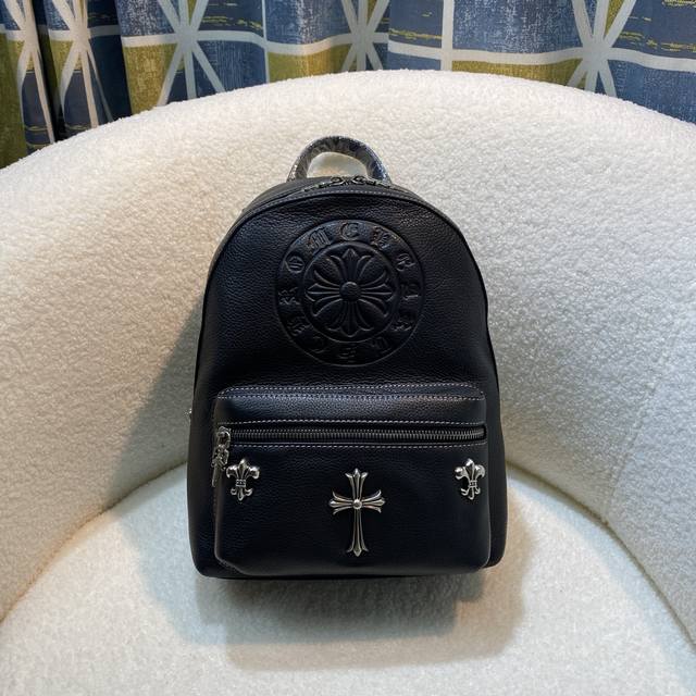p730 Top-quality original Chrome Hearts backpack, imported top-grain cowhide wit