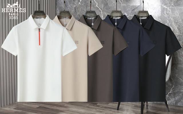 p210 Hermes 2026 Spring/Summer Newest Short-Sleeve Polo Shirt/T-Shirt, High-End