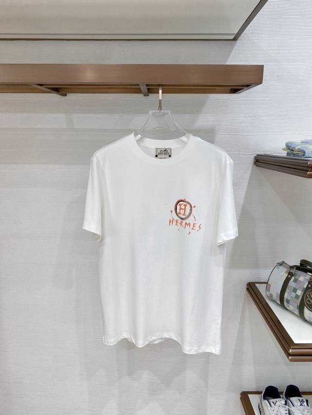 p190 . Hermes Spring/Summer 2026 New Arrival - Latest Boutique Short-Sleeve Crew