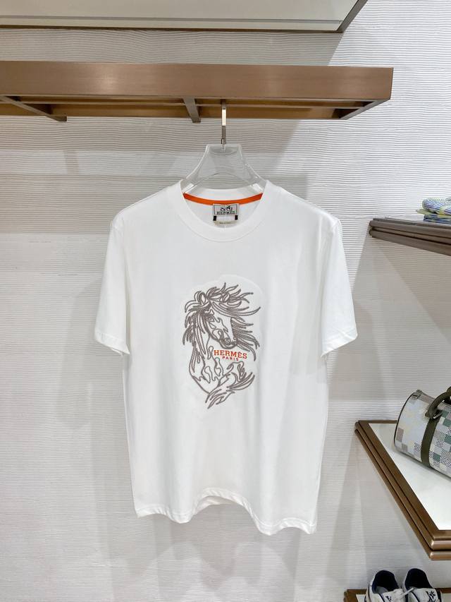 p190. Hermes 26Fw Spring/Summer New Arrival - Latest Boutique Short-Sleeve Crew