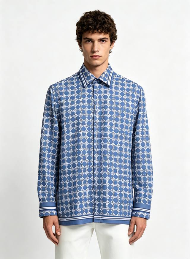 p270 Armani 26Ss latest autumn men's must-have shirt, custom mercerized fabric,