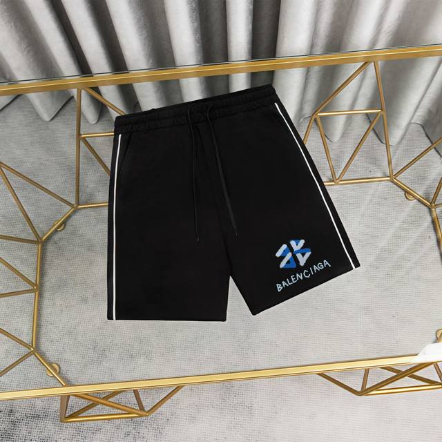 150 Balenciaga Printed Cotton Shorts/Sweatpants 1:1 replica, 380g terry cloth, h