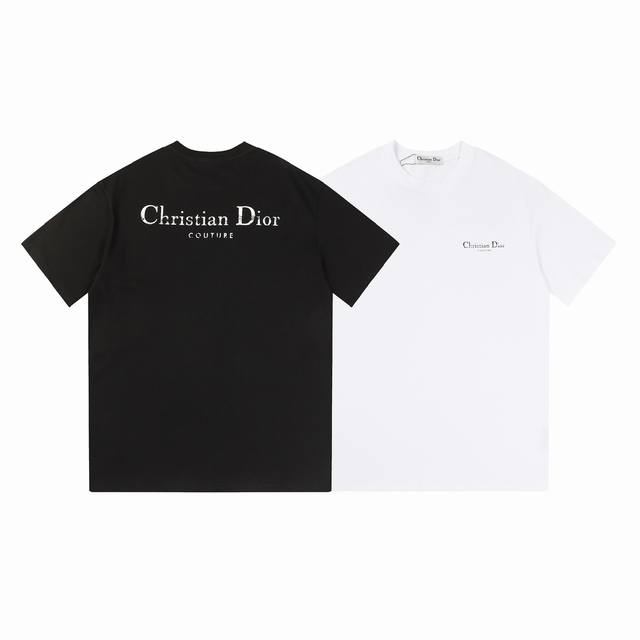 140 Dior New 260g Double Yarn Fabric 32 Count Pure Cotton Dior Short Sleeve T-Sh 140 Dior New 260g Double Yarn Fabric 32 Count Pure Cotton Dior Short Sleeve T-Sh