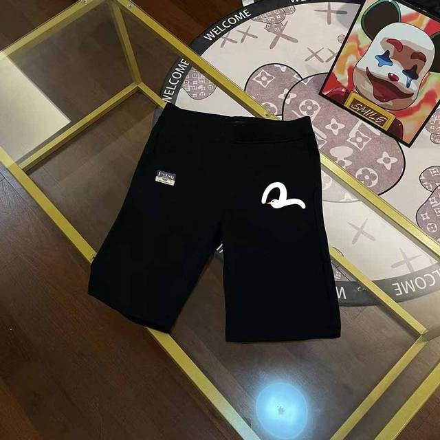 p150 注→ 区别市场垃圾货 广州高版本对版对色 Evisu 福神年秋冬新品男士海鸥印花短裤 码数S-Xxl