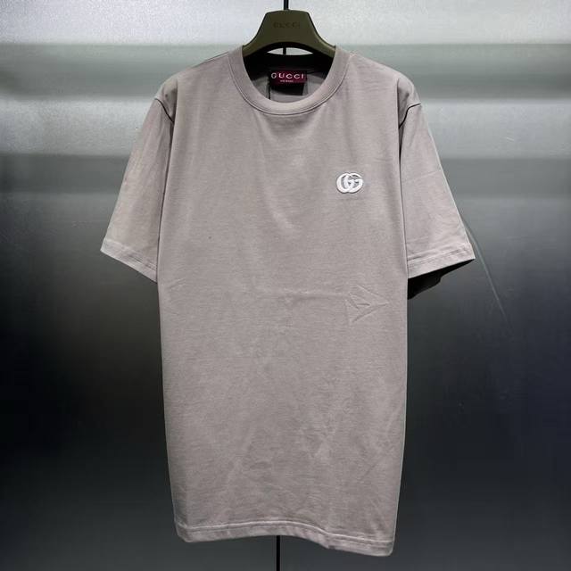 140 Official website same style Gucci*Gucci embroidered logo classic Gg short-sl