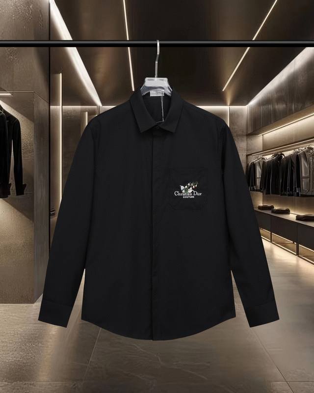 220 Dior's hottest new style! Simple and versatile long-sleeved shirt with pocke 220 Dior's hottest new style! Simple and versatile long-sleeved shirt with pocke
