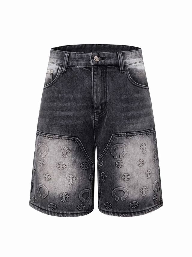 240 Chrome Hearts 2026Ss Limited Edition Floral Wash Denim Shorts Miami Exclusiv