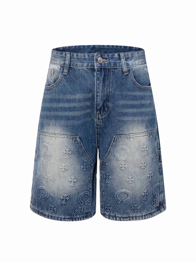 240 High-quality Chrome Hearts 2026Ss Limited Edition Floral Wash Denim Shorts M