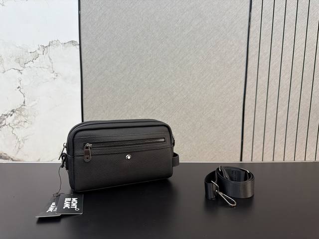 p230 Montblanc Top Grain Leather Clutch/Shoulder/Crossbody Bag, Classic and Vers