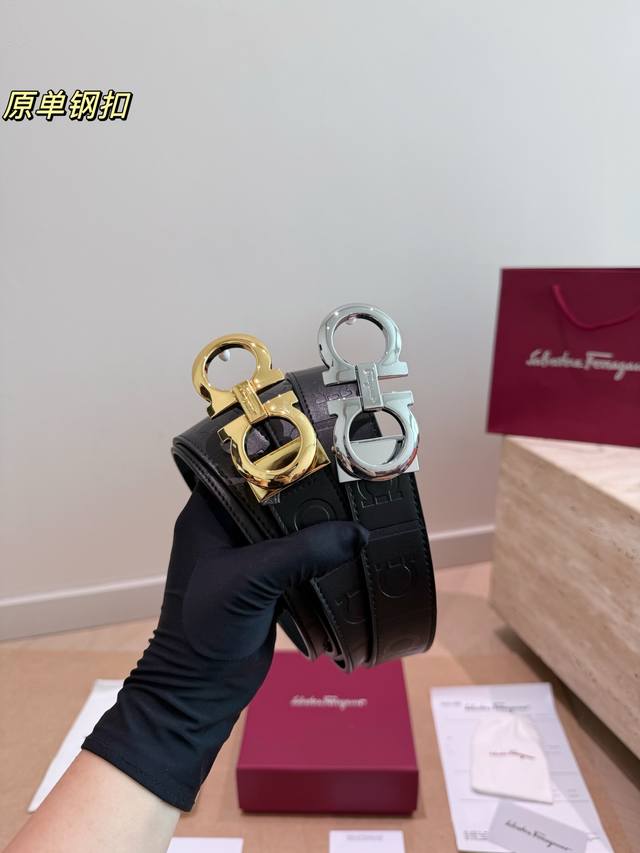 p250 Steel buckle with full packaging. Ferragamo leather belt. A must-have gift