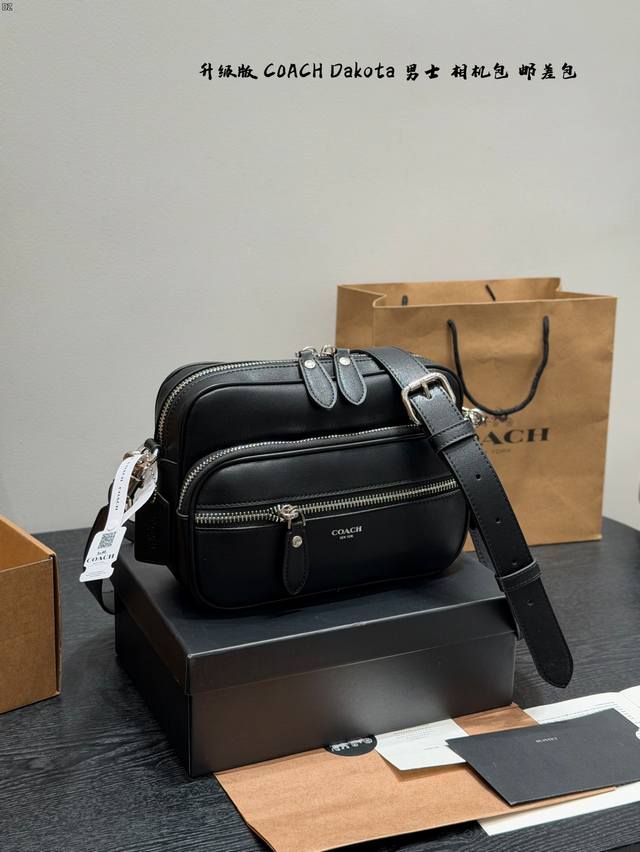 p220 Comes with gift box. Upgraded Coach Dakota camera bag, messenger bag, black