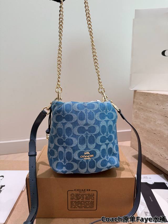 Original p240 Coach Faye Mini Drawstring Bucket Bag. This Coach Faye mini drawst
