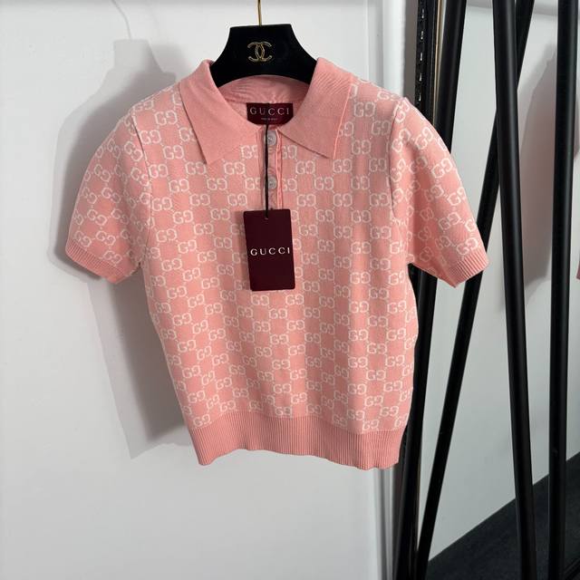 p250 Style No. 20264562 Gucc* New monogram Gg letter polo collar short-sleeved w