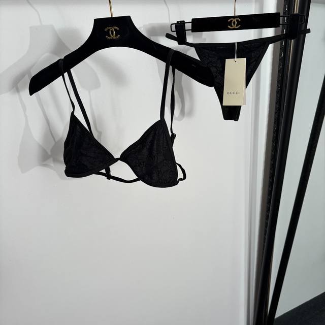 p160 Style No. 20264525 Gucc* New Bikini Two-Piece Swimsuit Set, Gg Embroidered
