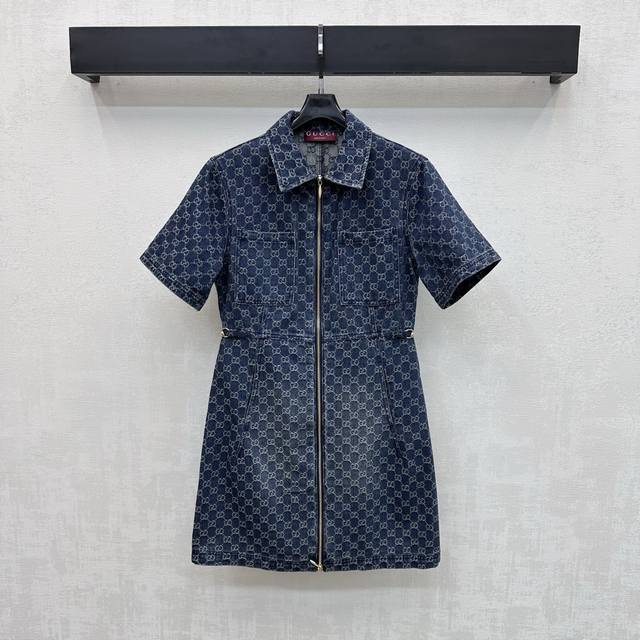 p360Gucc*2026 New Arrival: Jacquard Denim Dress, Custom Made with Imported Twill