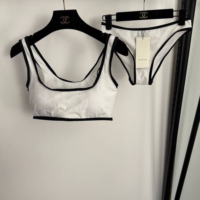 p160 Style No. 20257439 Gucc* New Bikini Two-Piece Swimsuit Set, Gg Jacquard Pad