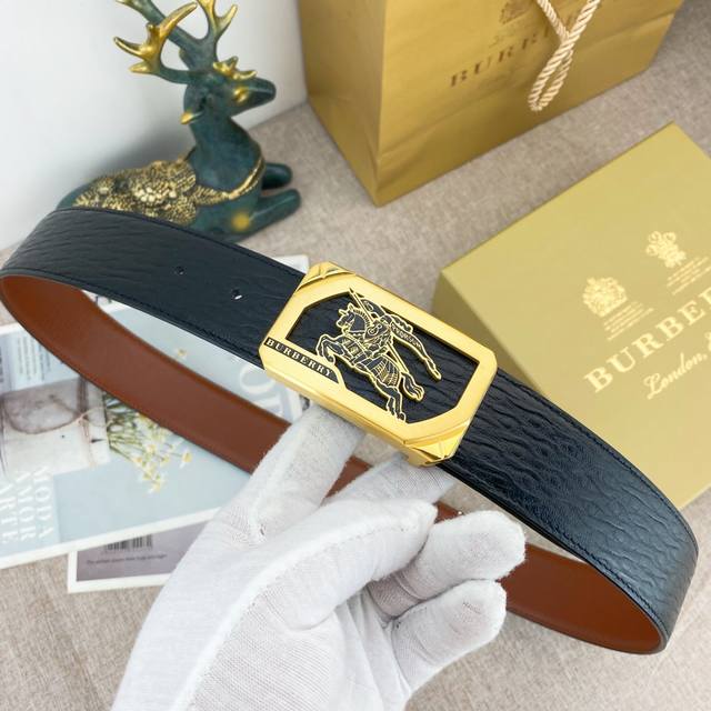 p200 Burberry Special Leather Belt Series, original factory hardware, high-quali