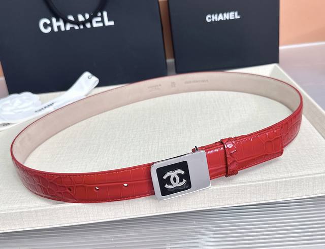 p210 Chanel 3.0cm belt, top-grain cowhide, length: 75.80.85.90.95.100.105.110 Eu