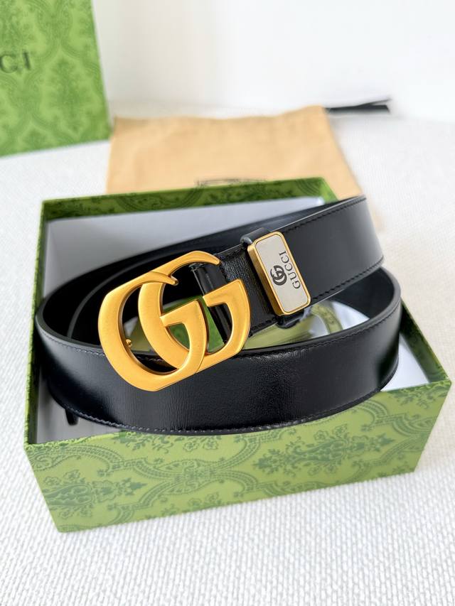 Product Name: Gucci Original Belt P200 Model: Hook buckle, pure steel buckle, to