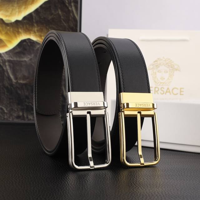 180 Versace Men's Perforated Belt - 35mm Width, 316 High-Quality Steel Buckle, N 180 Versace Men's Perforated Belt - 35mm Width, 316 High-Quality Steel Buckle, N